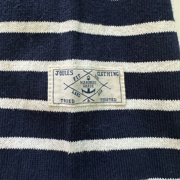 Joules Navy and White Stripe Knit Dress Size 10 Marines Grade Boat Neck Preppy - Picture 6 of 6